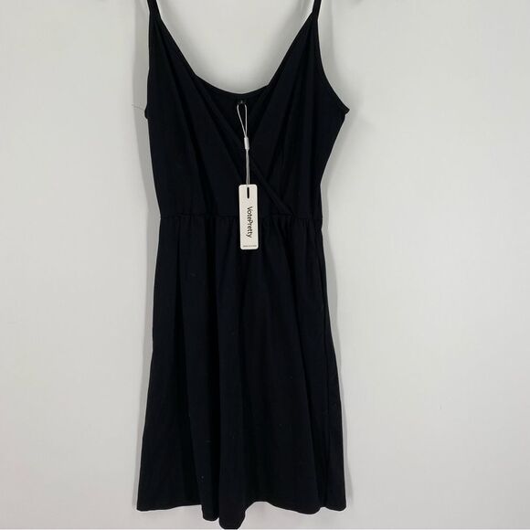 Vote Pretty Women’s V Neck Sleeveless Black Basic Mini Summer Dress size S - Picture 1 of 3